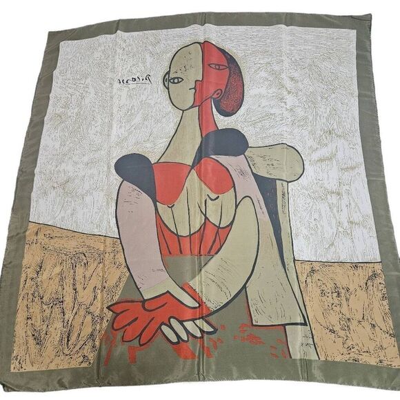 Picasso abstract silk scarf - Picture 1 of 6
